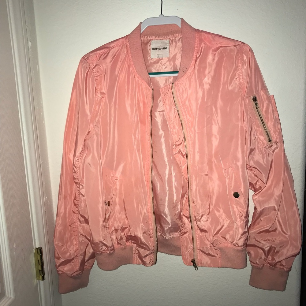 Hot pink bomber jacket